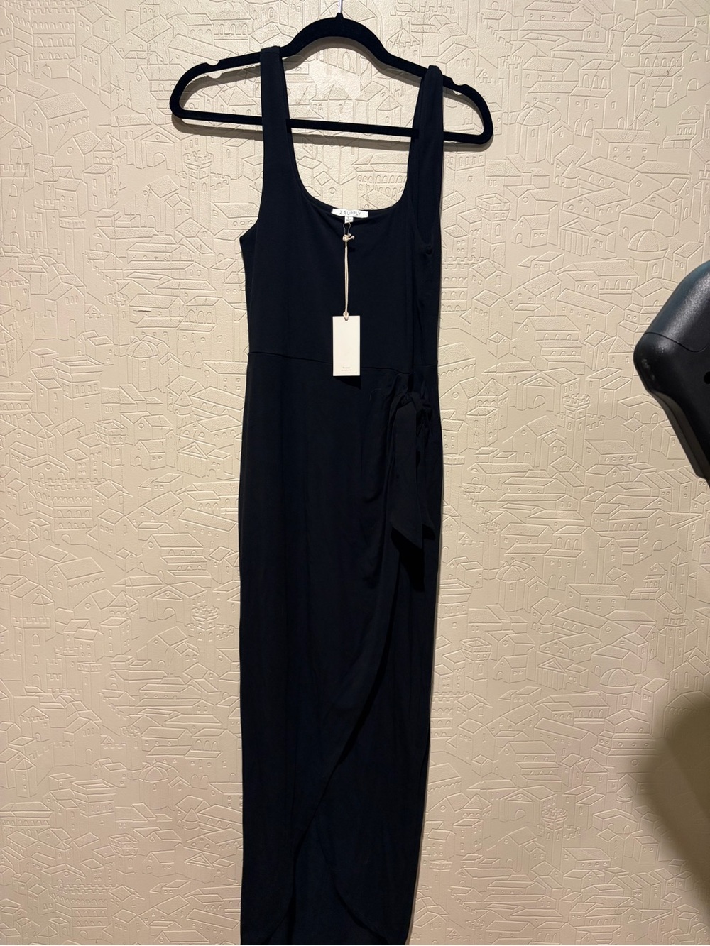 Z Supply Black Midi Wrap Dress